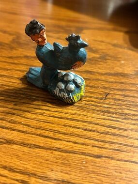 Hand-Painted Blue Bird Toy Figurine – Decorative Pets Bird Accent